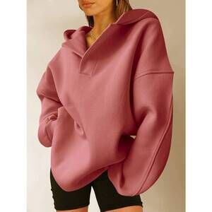 NEW LILY CLOTHING slouchy hooded sweatshirt in mauve